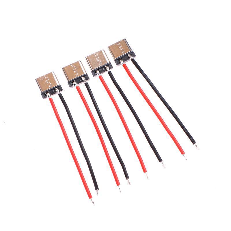 GOAY 10 Chiếc Micro USB Type-C 2Pin Ngang 2P Đơn Giản Hàn Nam Plug-in Board Đầu Nối Sạc Nhanh VN