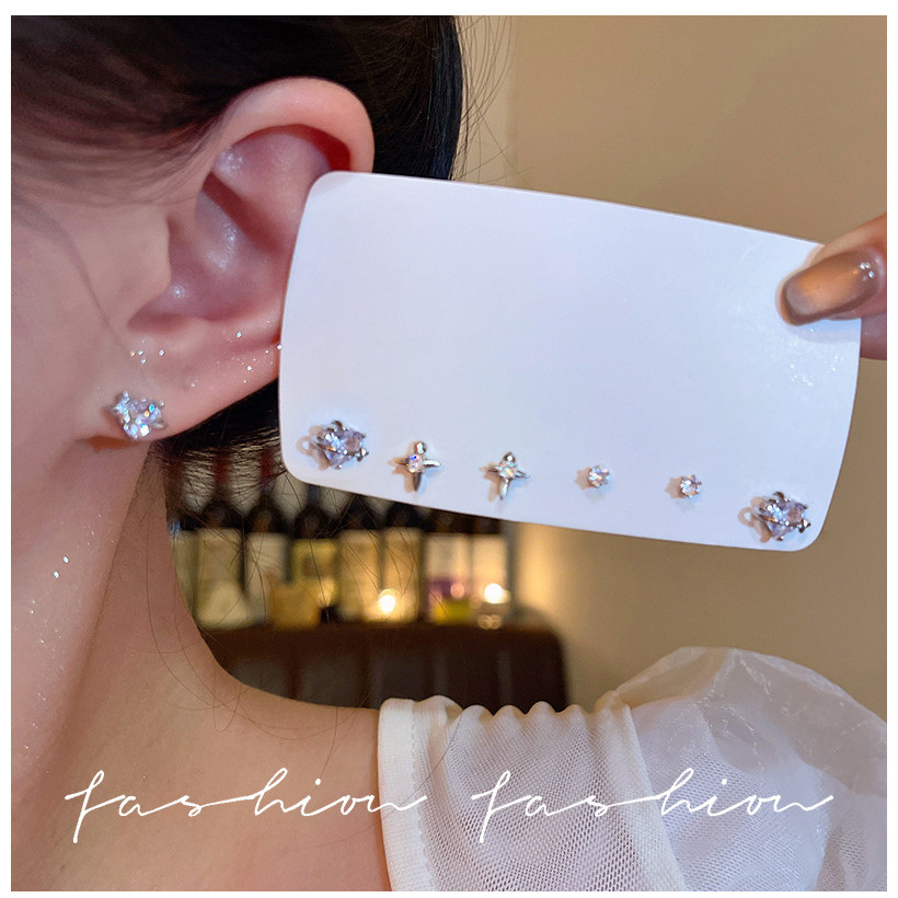 Bán chạy Thời Trang Phù Hợp Với Trái Tim Tình Yêu Zircon Bộ Bông Tai Nữ
