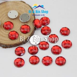72 Viên Đá Kết Nhựa Tròn 12mm Đính Kết Trang Phục, Làm Phụ Kiện Thời Trang