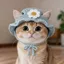 LAKAM Puppy Kittens Mũ dệt kim, Mũ mèo thủ công ngộ nghĩnh, Đạo cụ chụp ảnh thời trang Mũ thú cưng đàn hồi tinh tế