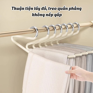 Móc Treo Quần Thông Minh MAISON Chống Trượt, Bọc Nhựa Dày, Tiết Kiệm Không Gian