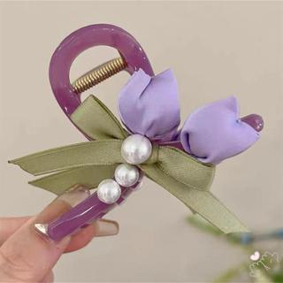Kẹp cá mập tulip cho nữ, phù hợp nửa updo tóc, có răng chống trơn trượt, phụ kiện tóc mùa hè
