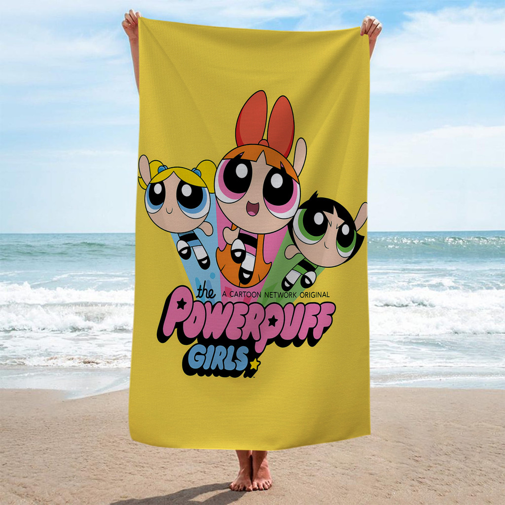 Khăn tắm mùa Powerpuff Girls, Khăn tắm bể bơi đi biển, Quà tặng kỷ niệm sinh nhật, Khăn bánh quế