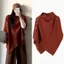 SNUGHOUSE Khăn Choàng Pashmina, Dày Có Nút Dệt Kim Dày Ấm Poncho, Ấm Áp Không Đều Áo Len Khăn Choàng Mùa Thu Đông