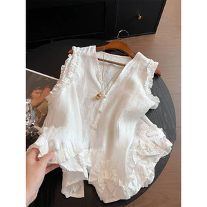 Áo sơ mi và Cardigan nữ vải lanh và len, phong cách thanh lịch, phù hợp mùa hè