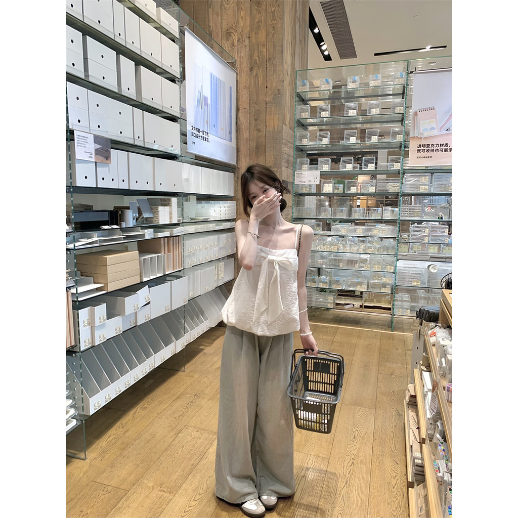 Áo cami nơSense phong cách sweet style, dáng ngắn màu trắng cho mùa hè