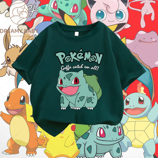 COD✅ (Hồ Chí Minh)DREAMY BABY Áo thun sinh nhật trẻ em，Áo thun sinh nhật Pokémon dành cho trẻ em từ 3 đến 13 tuổi