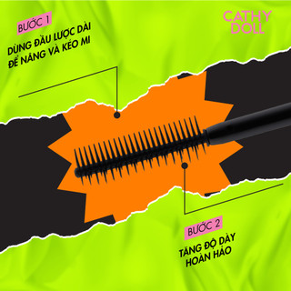 Mascara Chống Trôi Cathy Doll, Bền Màu Giúp Tăng Cường Độ Dày Của Mi Wake Up 2 Step Mascara 5.5g