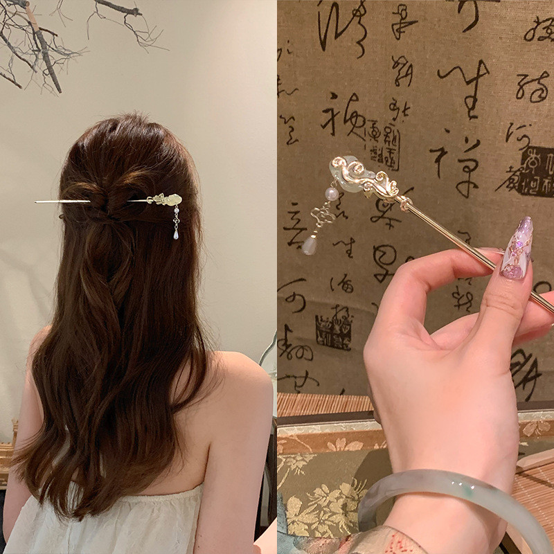 Phong Cách Trung Hoa Mới Phong Cách Cổ Đại Hanfu Mây Tốt Lành Ruyi Kẹp Tóc Phụ Kiện Tóc Nữ
