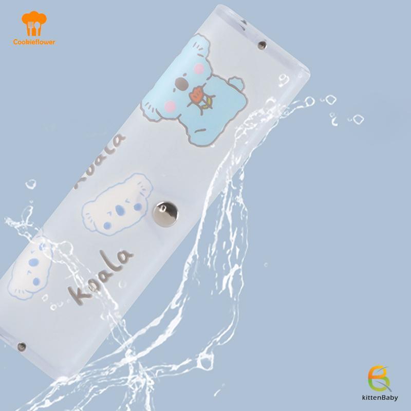 Hộp đựng kính trong suốt lớn bằng nhựa PVC mờ, thiết kế động vật dễ thương, phù hợp cho học sinh