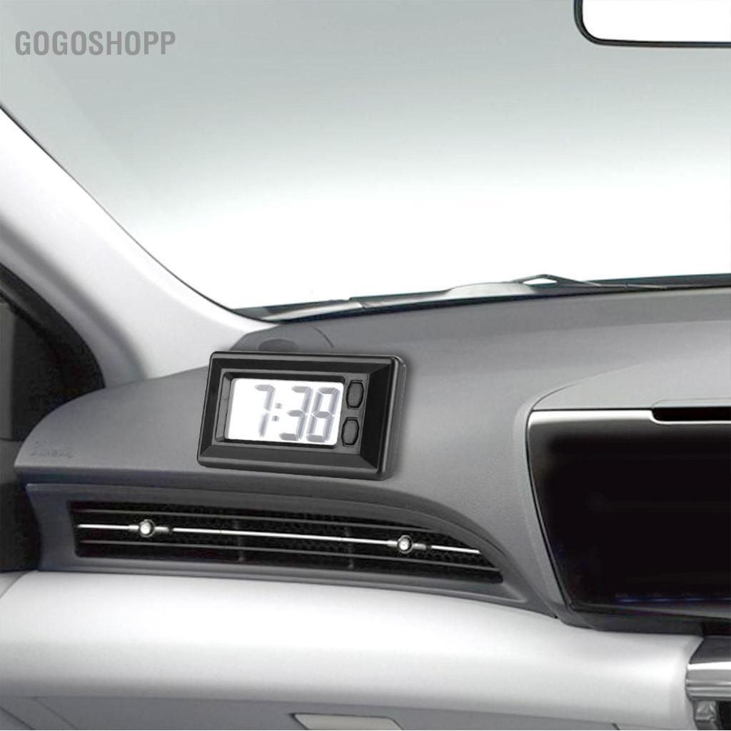 gogoshopp Đồng hồ kỹ thuật số Bảng LCD Bảng điều khiển ô tô Bàn điện tử Ngày giờ Hiển thị lịch Được cài đặt trên xe hoặc Nhỏ gọn và di động