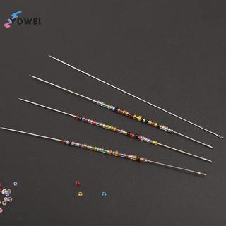 YOWEI - Bộ 30 Kim Đính Hạt Kim Loại Cho Ren và Tambour, Dụng cụ DIY Vòng Tay và Phụ Kiện Trang Sức