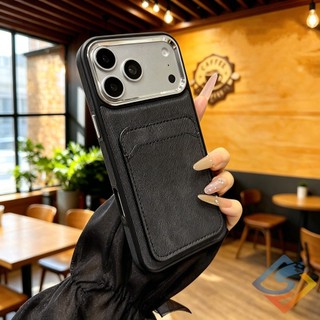 【 Vải Denim + Hộp đựng thẻ 】 Ốp lưng mờ sang trọng cho iPhone 17 ProMax 16 15 14 13 12 Pro Max Tích hợp khe cắm ví chống sốc chống rơi