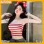 AqToCna Camisole Stripe Knit Sleeveless Summer Crop Top