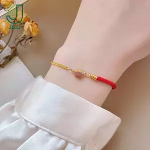 Vòng tay dây đỏ phước lành bằng thép không gỉ dành cho nữ Cô gái Dây đeo cổ tay phong cách Trung Quốc tinh tế Quà tặng trang sức dự tiệc
