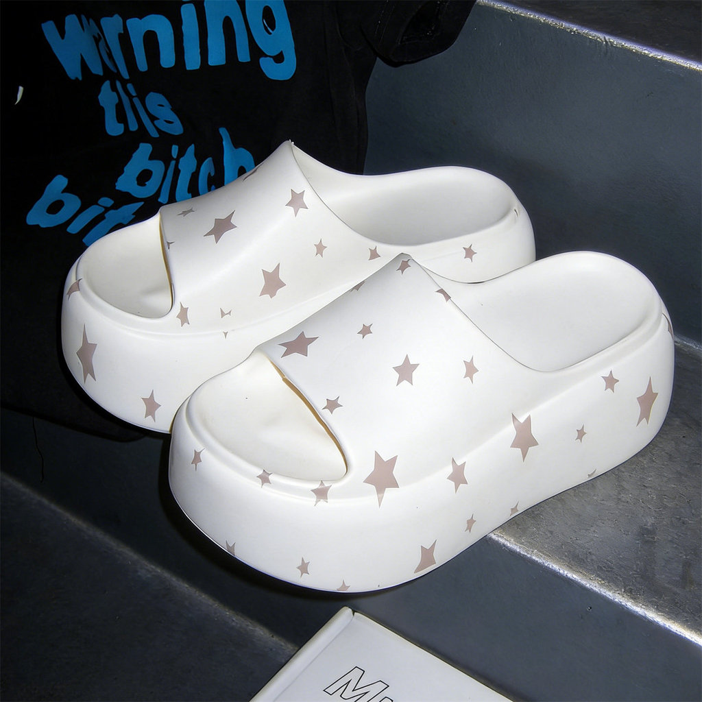 XIXITIAO Dép Nữ 8cm Đế Dày Cao Cấp Ngôi Sao Đi Biển Giải Trí Mùa Hè