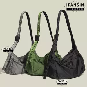 Túi đeo chéo IFANSIN, Túi đeo vai dung tích lớn chống thấm nước, Vải trơn màu trơn đa năng Túi ngoài trời di động Unisex