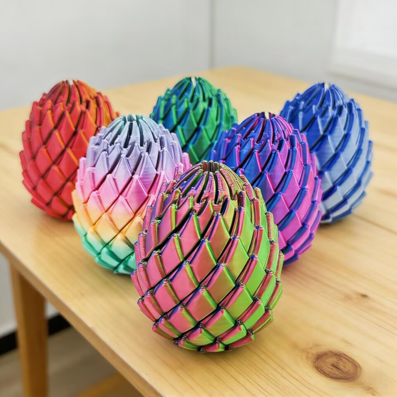 Đồ chơi trứng xoắn ốc in 3D hình rồng giảm căng thẳng, xoay Fidget, quà tặng cho người lớn và trẻ em