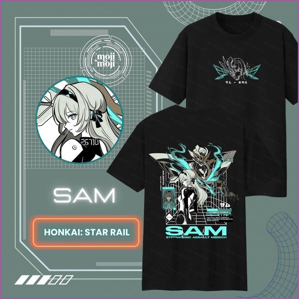 Áo Thun Cosplay Firefly Honkai Star Rail - Vải Full Graphic, Tay Ngắn, Phù Hợp Mùa Hè