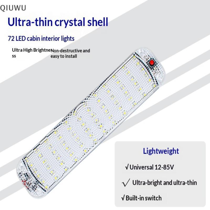 QIUWU 12V-80V Nội Thất Ô Tô Thanh Đèn Led Ống Đèn Trắng Cho Xe Tải Van Tru RV Camper Thuyền Đèn Trần Ô Tô Trong Nhà.