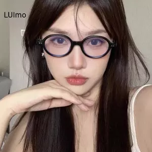LUImo Kính Mát Chống Ánh Sáng Xanh, Phong Cách Retrô Nghệ Thuật với Khung Elip Nhỏ