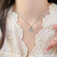 Mặt dây chuyền nữ sao biển cubic zirconia màu bạc, phong cách Pháp, thời trang đi biển và công sở