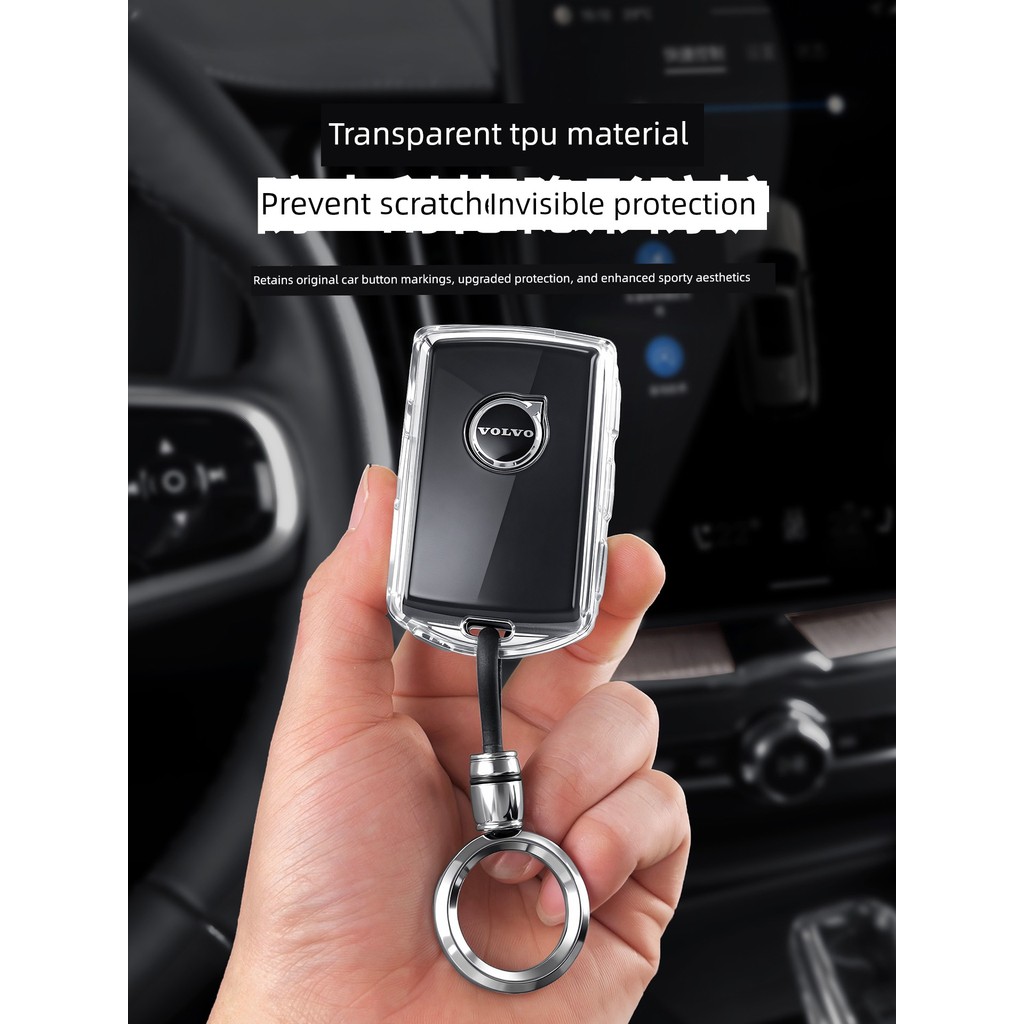 Thích hợp cho Volvo XC60S90XC90S60 Vỏ bảo vệ chìa khóa TPU Vỏ chìa khóa trong suốt chống sốc