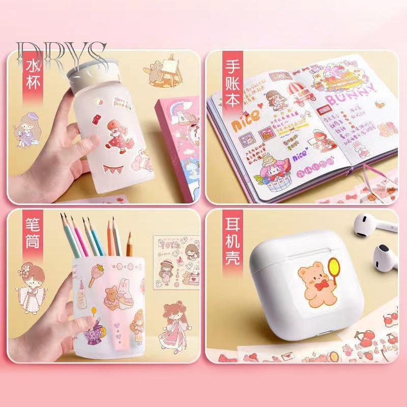 (TFT) 20 Chiếc Họa Tiết PET Hoạt Hình Thêu Sọc Dễ Thương DIY Sổ Tay Kawaii Stiers Trang Trí Văn Phòng Phẩm Tiếp Liệu MỚI