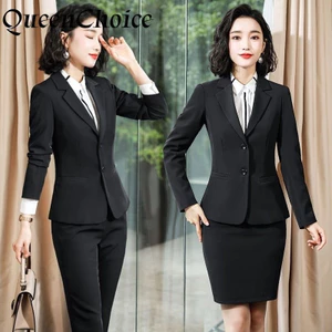Áo Blazer Nữ Size S-3XL Tay Dài Màu Đen, Phù Hợp Công Sở Mùa Thu