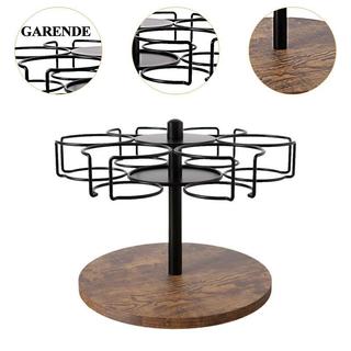 Garande Xoay Bình Nước Tổ Chức Với Đế Gỗ Hiển Thị Chắc Chắn 6 Khe Cắm Cốc Sấy Cho Thức Ăn Nhà