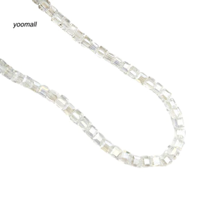 Mặt hạt thời trang cube mạ điện, 100 chiếc, 4mm lấp lánh - DIY trang sức cho vòng cổ và bông tai thủ công