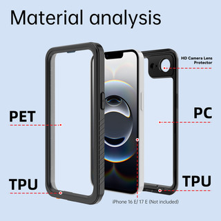[JLK] 100% ốp lưng chống nước Songkran IP68 cho iPhone 17E 16E Vỏ bảo vệ chống sốc toàn thân