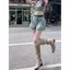 Quần Short Denim Rách Tua Rua Cạp Cao Cho Nữ - Phù Hợp Mùa Hè