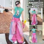Bé Gái Graffiti In Hình Mùa Hè 2026 Phong Cách Mới Trẻ Em Slim-fit Thời Trang Xếp Ly Top