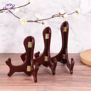 HFTOY Gỗ Giá Treo Gỗ Bàn Cưới Thẻ Ảnh Đứng Tấm Hiển Thị Giá Đỡ Trang Trí Nhà ~
