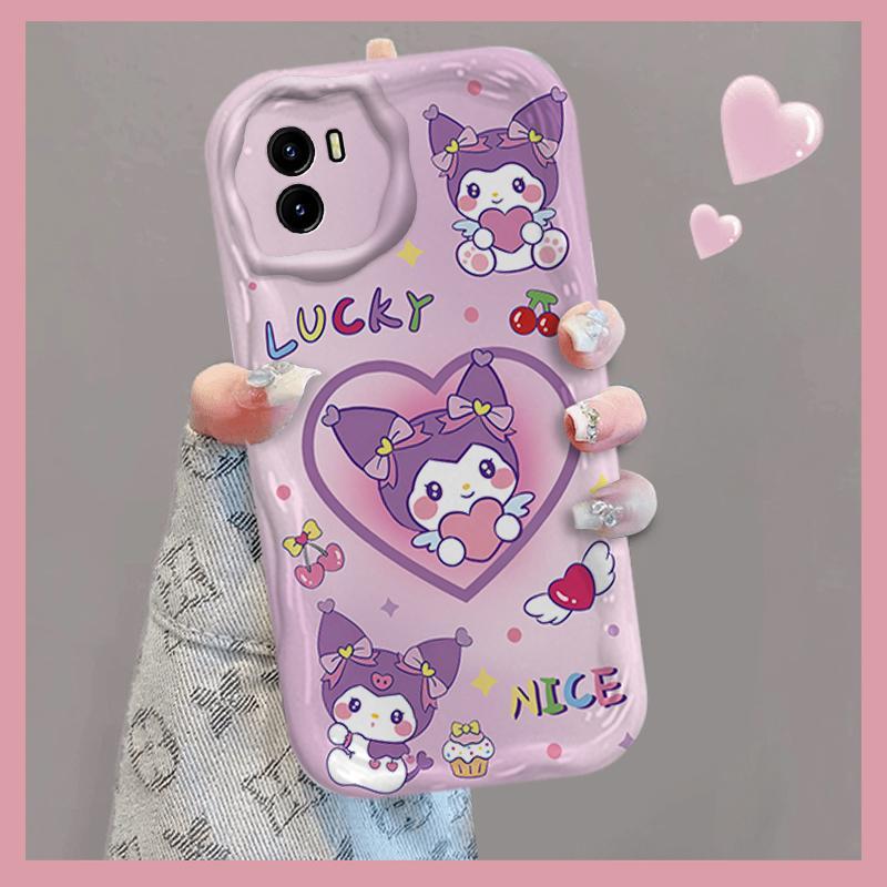 Vỏ Silicon Hoạt Hình Cho VIVO Y15S Y15A Y01 3D Bé Gái TPU Mềm Sanrio Kuromi Cặp Đôi My Melody Vỏ Điện Thoại Chống Sốc