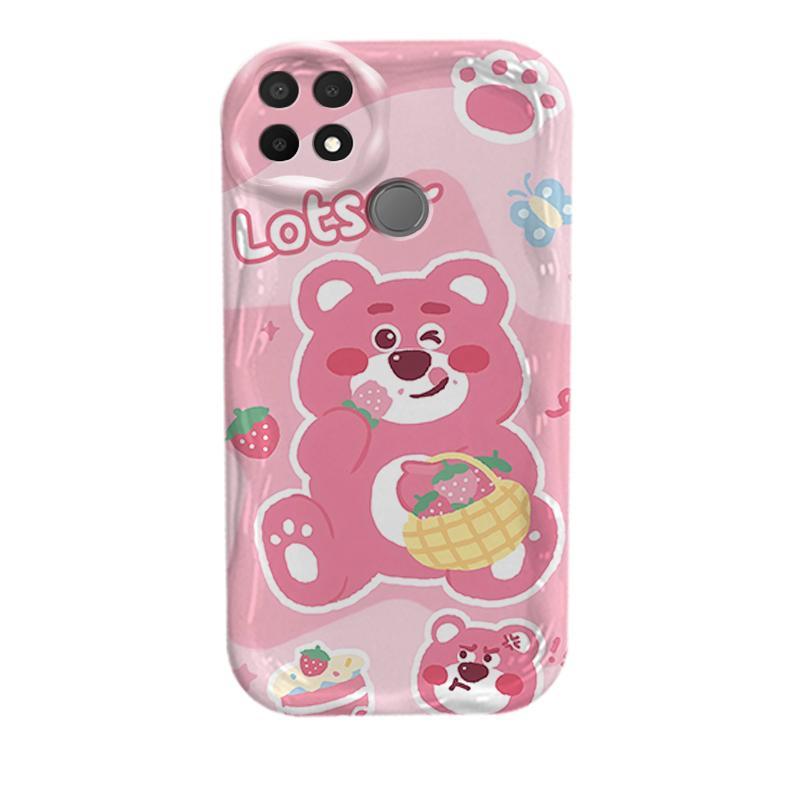 Ốp Silicon Hoạt Hình Cho OPPO A15 A15S A35 3D Bé Gái TPU Mềm Lotso Ốp Điện Thoại Chống Sốc
