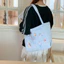 Mới Dễ Thương Thêu Nách Túi Thường Ngày Phù Hợp Với Chó Con Dễ Thương Cotton Túi Dung Tích Lớn Túi Tote Túi Đeo Vai Nữ