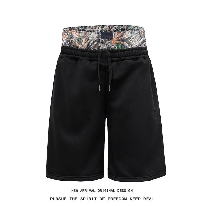 Quần short thể thao hip hop loose fit, có dây thắt lưng và kỹ thuật thoáng mồ hôi