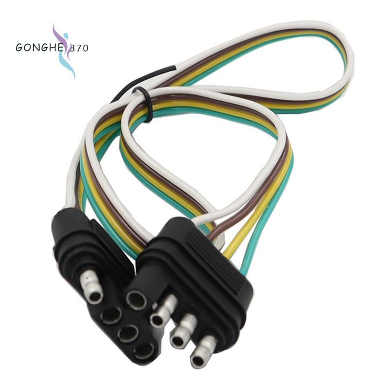 Đèn Hậu Ô Tô Cáp Điện 4 Chân Xe Kéo Mỹ Dây 4 Lỗ SAE Adapter Trailer Cáp Trailer Bộ Chuyển Đổi Đèn Kết Nối