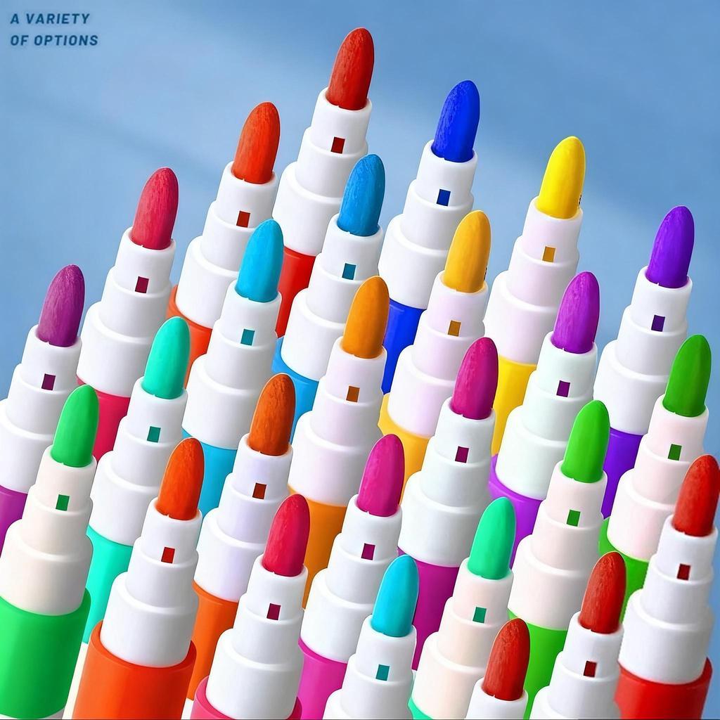 Bút Màu Markers Acrylic 36/48 Màu - Bút Đánh Dấu Màu Tươi Sáng, Bộ Vẽ Tranh DIY Cho Học Sinh