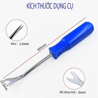 Bộ dụng cụ nạy chốt ốp cửa ô tô tuốc nơ vít cạy màu xanh 4 inch Móng tay loại bỏ،Tháo kẹp, kìm nhựa