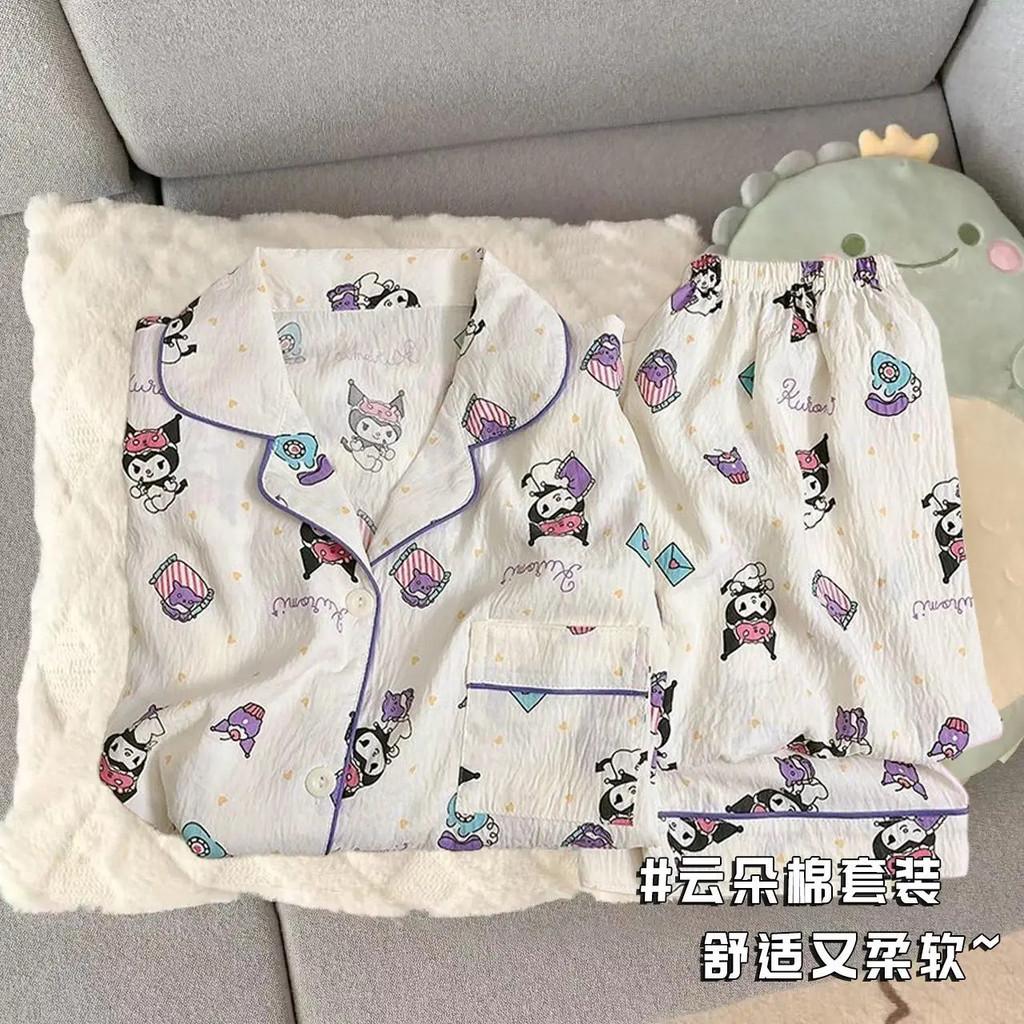 Bộ đồ ngủ công chúa trẻ em VN, Chất liệu Cotton đám mây, Thích hợp cho bé gái, Tay dài, Thích hợp cho mùa xuân thu, Bộ đồ mặc gia đình điều hòa không khí mỏng, Thích hợp cho trẻ lớn hơn.