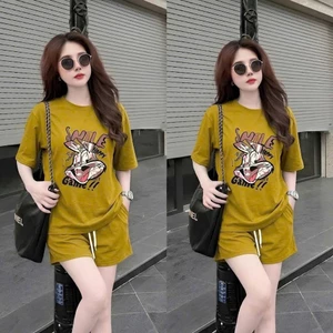 Bộ Quần Áo Hè size đại cồ cho bé gái 10-18 tuổi. Set Bộ hè áo cộc quần đùi size đại cồ cho bé gái lớn 40-65kg
