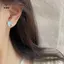 Bông Tai Hình Ngôi Sao Zircon Xanh Phong Cách Hàn Quốc - Dành Cho Nữ, Tinh Tế & Dễ Thương, Phù Hợp Làm Trang Sức Đám Cưới