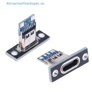 ASVN 10 Chiếc USB 3.1 Type-C Nữ Kết Nối Ja Với Vít Cố Định Tấm Cổng Sạc HOT