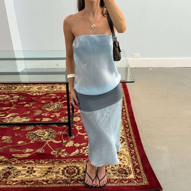 CuteNew Đầm lưới bodycon sáng bóng không tay, gợi cảm dành cho đêm party và kỳ nghỉ