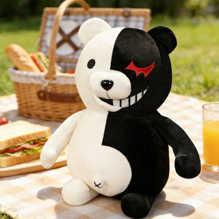 Anime DanganRonpa Monokuma Black&White Bear Plush Toy Bear Soft Stuffed Animal Dolls Toys