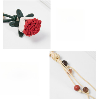 Thích hợp cho mặt dây chuyền túi miu Series Mặt dây chuyền hoa da thủ công Phụ kiện hoa cao cấp Phụ kiện biến hình