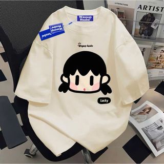 Áo phông unisex tay lỡ cotton su mát đa dạng Hình bé XUKAA Hoạt hình-thuba94